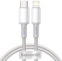 BASEUS KABEL USB-C / Lightning iPhone Baseus Cafule CATLGD-02 1m 20W PD Quick Charging BIAŁY W OPLOCIE