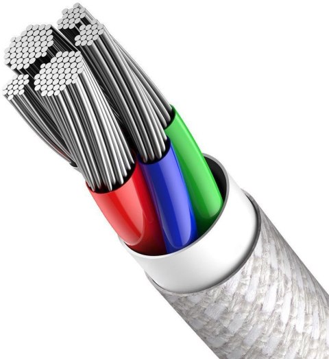 BASEUS KABEL USB-C / Lightning iPhone Baseus Cafule CATLGD-A02 2m 20W PD Quick Charging BIAŁY W OPLOCIE