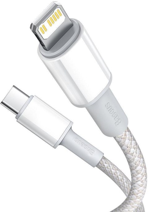BASEUS KABEL USB-C / Lightning iPhone Baseus Cafule CATLGD-A02 2m 20W PD Quick Charging BIAŁY W OPLOCIE