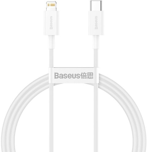 BASEUS KABEL USB-C / Lightning iPhone Baseus Superior CATLYS-A02 1m 20W PD Quick Charging BIAŁY PREMIUM