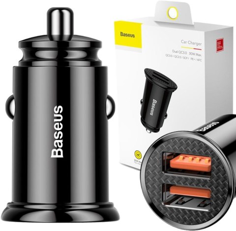 BASEUS ŁADOWARKA SAMOCHODOWA Baseus Circular CCALL-YD01 30W 5A 2x USB-A QC 3.0