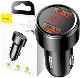 BASEUS ŁADOWARKA SAMOCHODOWA Baseus Magic CCMLC20A-01 45W 6A 2x USB-A QC 3.0