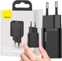 BASEUS ŁADOWARKA SIECIOWA Baseus Super Si Quick Charger 1C CCSUP-J01 30W 1x USB-C PD 3.0 QC 3.0 CZARNA
