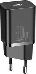 BASEUS ŁADOWARKA SIECIOWA Baseus Super Si Quick Charger 1C CCSUP-J01 30W 1x USB-C PD 3.0 QC 3.0 CZARNA