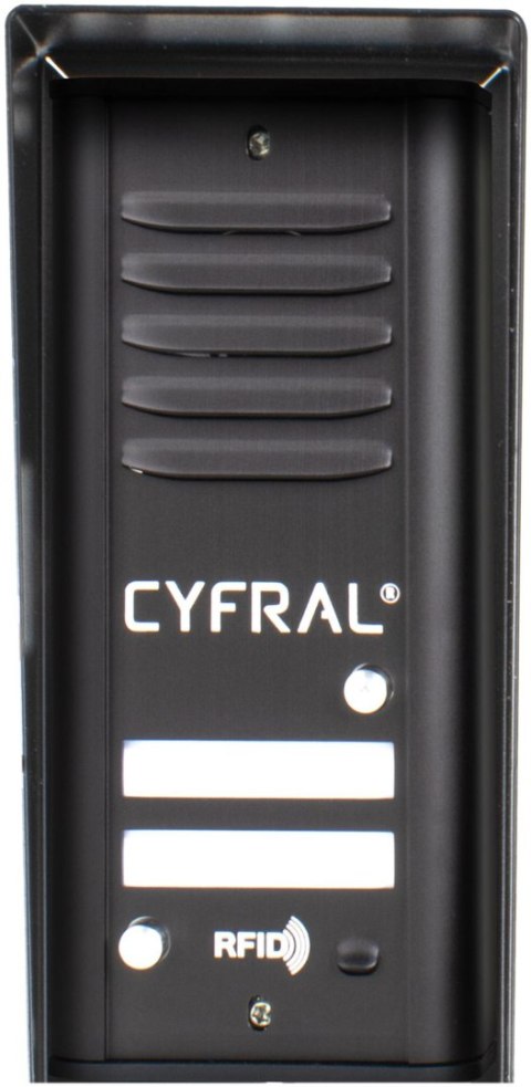 CYFRAL DOMOFON CYFRAL COSMO 2-LOKATORKI CZARNA KASETA CZARNE UNIFONY