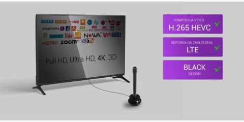 SPACETRONIK Antena magnetyczna DVB-T2 Spacetronik Hook TV USB 30dB Double Power