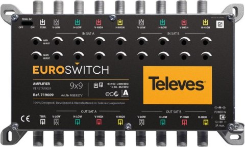 TELEVES Wzmacniacz EuroSwitch 9 wejść 27/31dB (ref.719609)
