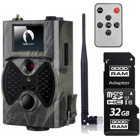 TOPHUNT FOTOPUŁAPKA KAMERA LEŚNA HC300M + KARTA PAMIĘCI microSD GOODRAM UHS1 CL10 32GB