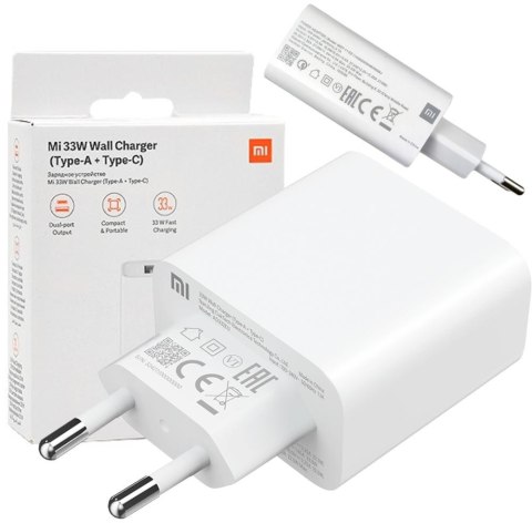 XIAOMI Ładowarka USB Xiaomi Mi 33W Wall Charger (Type-A+Type-C)