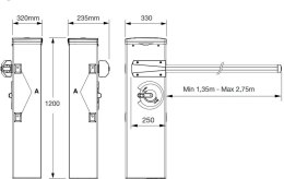 BENINCA Szlaban Beninca K.DIVA.5 (bezszczotkowy) - zestaw kompletny do 4,75 metra przejazdu