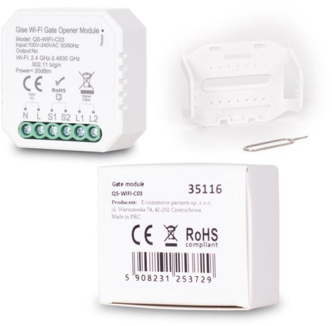 GENIUS Zestaw Genius G-Bat 400 do bram 8m dwuskrzydłowych (lampa + stopka + odboje + moduł Wi-Fi)