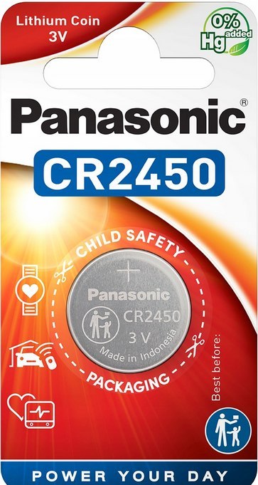 PANASONIC Bateria CR2450 1BL PANASONIC 3V 620mAh (1 szt.)
