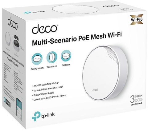 TP-LINK DOMOWY SYSTEM WI-FI MESH TP-LINK DECO X50-POE(3-PACK)