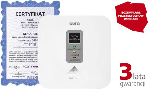 EURA Czujnik czadu i gazu ziemnego 2w1Eura CGD-50A2