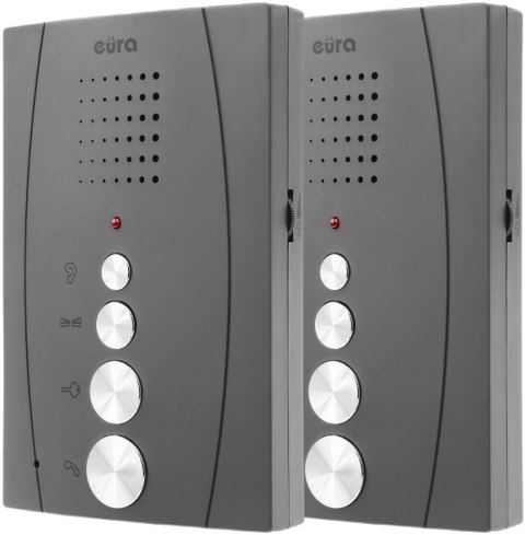 EURA DOMOFON ''EURA'' ADP-51A3 ''DIFESA'' - 1-rodzinny, 2 unifony, interkom, grafit