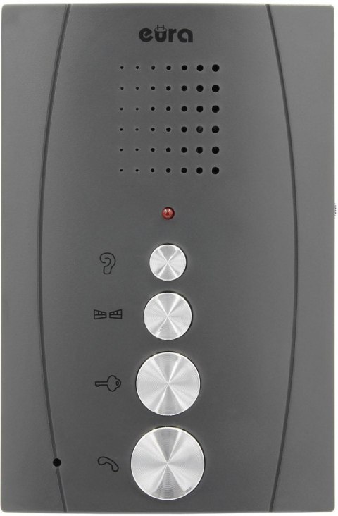 EURA DOMOFON ''EURA'' ADP-51A3 ''DIFESA'' - 1-rodzinny, 2 unifony, interkom, grafit