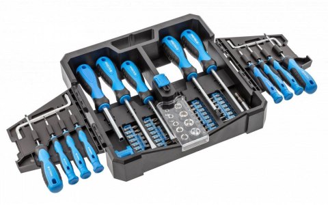 HOEGERT Hoegert HT1S105 Wkrętaki zestaw 63 szt Walizka