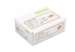 WAGO Szybkozłączka uniwersalna LINKA/DRUT 3x 0,2-4mm2 WAGO 221-413 (Paczka 50szt.)