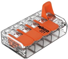 WAGO Szybkozłączka uniwersalna LINKA/DRUT 5x 0,2-4mm2 WAGO 221-415 (Paczka 25szt.)