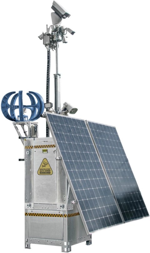 CAMSAT Mobilna wieża do zdalnego wideomonitoringu CCTV iCAM-TOWER AI 5MQ3