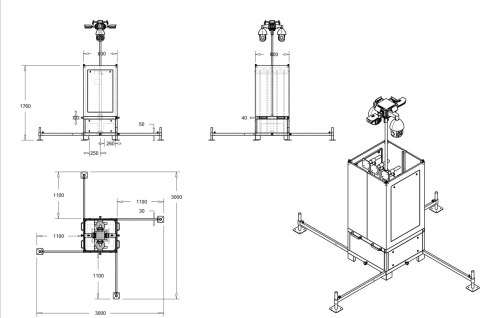 CAMSAT Mobilna wieża do zdalnego wideomonitoringu CCTV iCAM-TOWER AI 5MQ3
