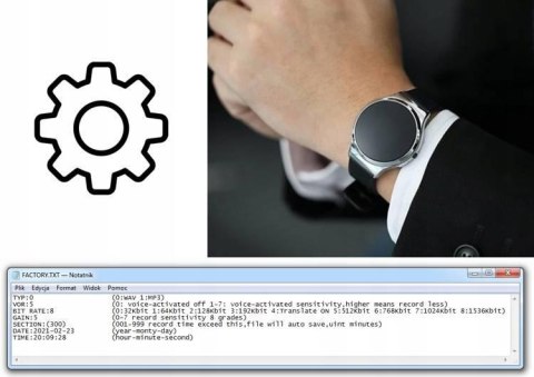 LUXURY-GOODS Dyktafon JNN S8 32GB zegarek szpiegowski detekcja