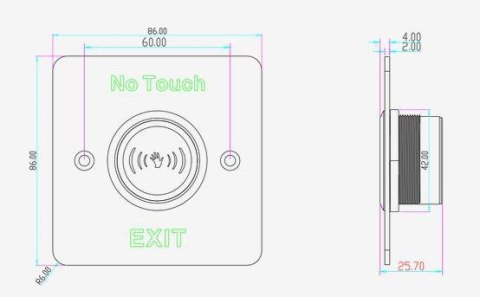 COMMAX Czujnik zbliżeniowy z regulacją czasu BT-6B/IR