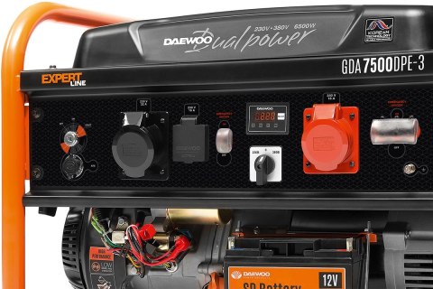 DAEWOO POWER PRODUCTS ZESTAW AGREGAT PRĄDOTWÓRCZY DAEWOO GDA 7500DPE-3 6.5kW + 2x ENERATOR OIL SAE 10W-30 DWO 600