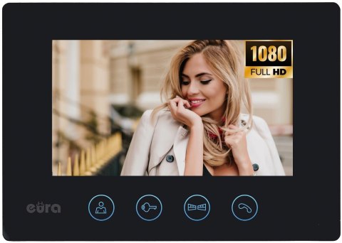 EURA WIDEODOMOFON EURA VDP-90A3 DELTA + czarny monitor TUYA