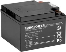 EUROPOWER Akumulator AGM EUROPOWER serii EPS 12V 28Ah (Żywotność 8-12 lat)