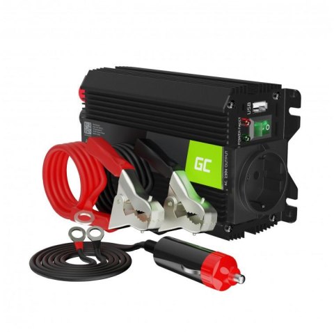 GREEN CELL PRZETWORNICA NAPIĘCIA INWERTER Green Cell PRO 12V / 230V 300W/600W CZYSTA SINUSOIDA INVGC05