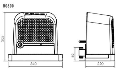 NICE Zestaw NICE ROBO 600 do bram przesuwnych (bez fotokomórek)