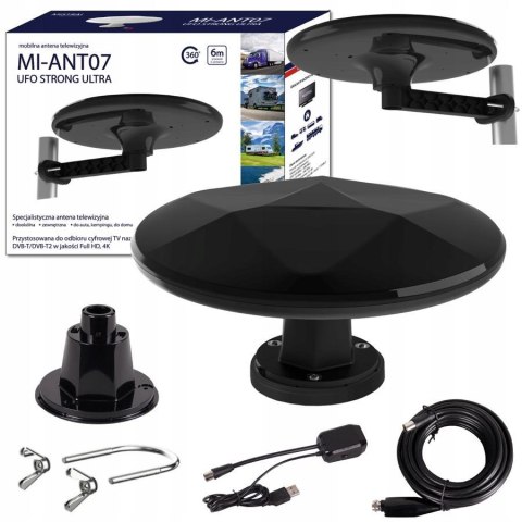 MISTRAL Antena DVB-T2 Mistral MI-ANT07 UFO - CZARNA
