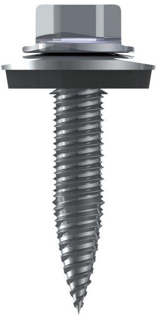 CORAB KONSTRUKCJE BLACHOWKRĘT 6X25 Z GWINTEM PODWÓJNYM A2 + PODKŁADKA Z EPDM, CORAB M529