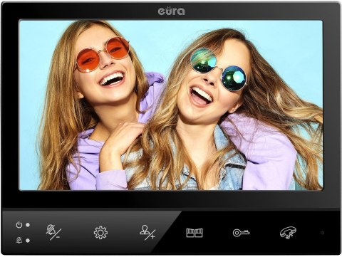 EURA WIDEODOMOFN EURA VDP-80C5 2-rodzinny, czarny