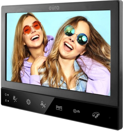 EURA WIDEODOMOFN EURA VDP-80C5 2-rodzinny, czarny