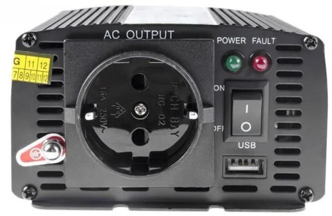 GREEN CELL PRZETWORNICA NAPIĘCIA INWERTER Green Cell 12V / 230V 300W/600W MODYFIKOWANA SINUSOIDA INV01DE