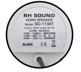 RH SOUND PL SP.ZO.O GŁOŚNIK TUBOWY RH SOUND SC-1130T 30W 100V BIAŁY