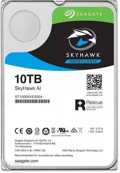 SEAGATE DYSK HDD Seagate SkyHawk AI ST10000VE001 10TB