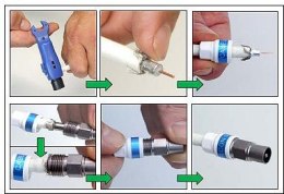 DIPOL Wtyk antenowy IEC Cabelcon na przewód RG-6/Triset-113 