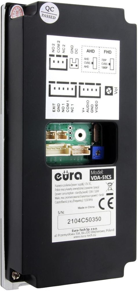EURA WIDEODOMOFON EURA VDP-99C5 czarny, WiFi, RFID, TUYA