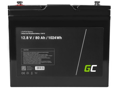GREEN CELL AKUMULATOR LITOWO-ŻELAZOWO-FOSFORANOWY LiFePO4 Green Cell 12V 80Ah