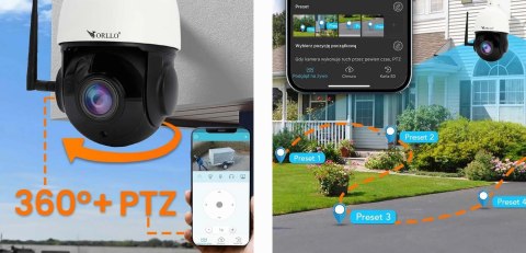 ORLLO Kamera IP ORLLO Z10 Zewnętrzna Obrotowa WiFi 4Mpx ZOOM x18 POE