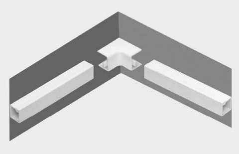 STASIŃSKI SP. Z O.O. Osprzęt do listew elektroinstalacyjnych, narożnik wewnętrzny BIAŁY NW 35x18 (1szt.)