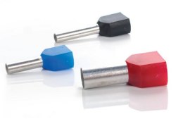 TRYTYT TULEJKA IZOLOWANA PODWÓJNA 1,5mm2 DUID-2x1,5-8 CZERWONY (100szt.)