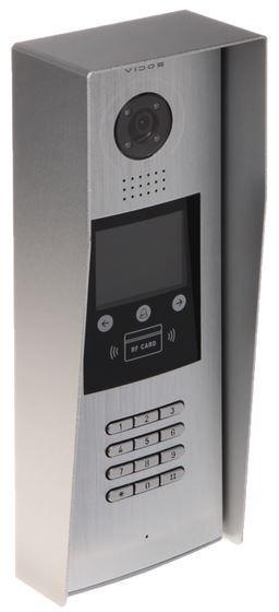 VIDOS Wielorodzinna stacja bramowa VIDOS DUO S1600 z zamkiem szyfrowym, czytnikiem zbliżeniowym, wyświetlaczem LCD