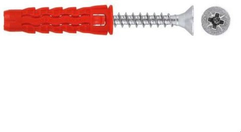 WKRĘT-MET Kołek uniwersalny 8x40/50, wkręt z łbem stożkowym, karton (SFXP-08040050 x 100szt.)