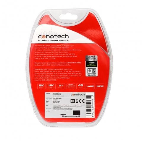 CONOTECH KABEL HDMI Conotech NS-002 ver.2.1 ULTRA HIGH SPEED 8K - 2m