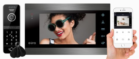 EURA WIDEODOMOFON EURA VDP-00C5 CZARNY TUYA