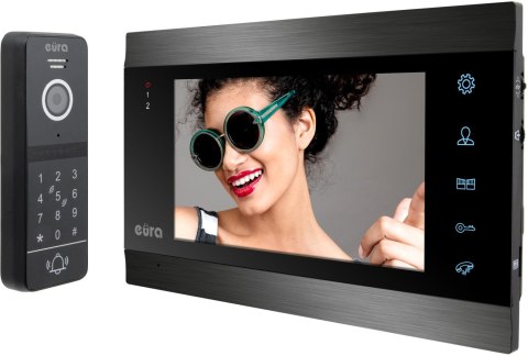 EURA WIDEODOMOFON EURA VDP-00C5 CZARNY TUYA